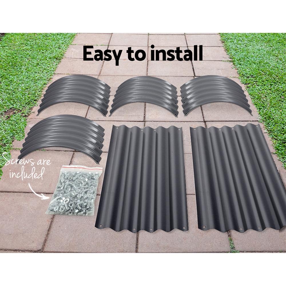 Greenfingers 160X80X42CM Galvanised Raised Garden Bed Steel Instant