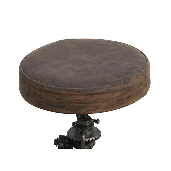 Vintage Leather Windup Stool