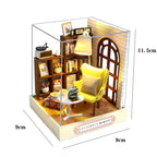 New 3D Wooden Puzzle Mini Doll House DIY Small House Kit Building Assembly Model Toy Home with LED Light Dollhouse Xmas Gifts