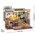 New 3D Wooden Puzzle Mini Doll House DIY Small House Kit Building Assembly Model Toy Home with LED Light Dollhouse Xmas Gifts