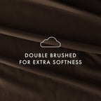 3-Piece Chocolate Solid Microfiber Twin Sheet Set