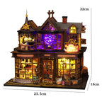 New 3D Wooden Puzzle Mini Doll House DIY Small House Kit Building Assembly Model Toy Home with LED Light Dollhouse Xmas Gifts