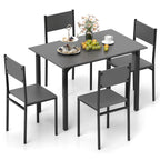 5 Piece Dining Table Set Industrial Style Kitchen Table and Chairs for 4