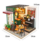 New 3D Wooden Puzzle Mini Doll House DIY Small House Kit Building Assembly Model Toy Home with LED Light Dollhouse Xmas Gifts