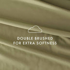 4-Piece Sage Solid Microfiber Queen Sheet Set