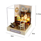 New 3D Wooden Puzzle Mini Doll House DIY Small House Kit Building Assembly Model Toy Home with LED Light Dollhouse Xmas Gifts
