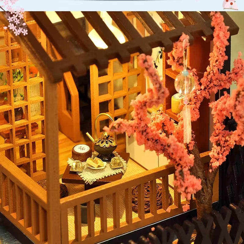 Diy Mini Wooden Dollhouse with Furniture Light Kit Doll House Casa Miniature Accessories Handmade Wooden Toys Birthday Gifts