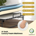 Twin Size Folding Bed 38" X 75" Rollaway Guest Bed Portable Sleeper Bed