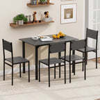 5 Piece Dining Table Set Industrial Style Kitchen Table and Chairs for 4