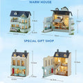 DIY Wooden Doll Houses Mini Assembly Handmade Small House Creative Scene Decoration Dollhouse for Toys Birthday Gifts