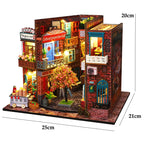 New 3D Wooden Puzzle Mini Doll House DIY Small House Kit Building Assembly Model Toy Home with LED Light Dollhouse Xmas Gifts
