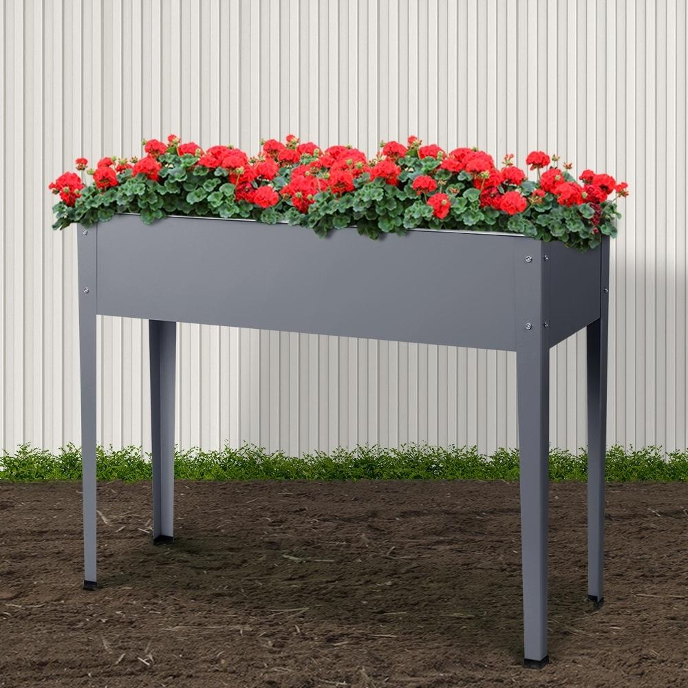 Greenfingers Garden Bed 100X80X30CM Galvanised Steel Raised Planter