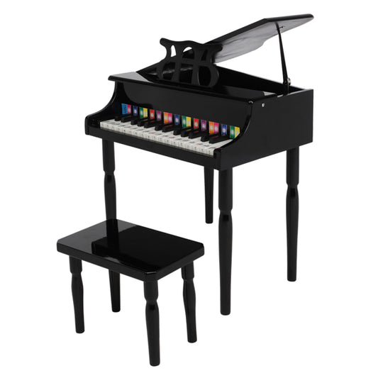 Wooden Toys 30-key Children's Wooden Piano with Music Stand
